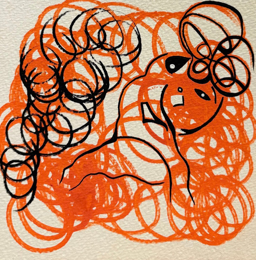 Tegning / Mixed media - Hidden face